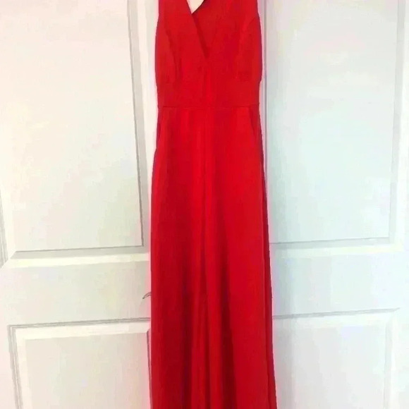 Saints 21 Red ♥️ V-Neck Jumpsuit with Pockets & Flare Leg, Size XS -bnwt - Picture 8 of 8